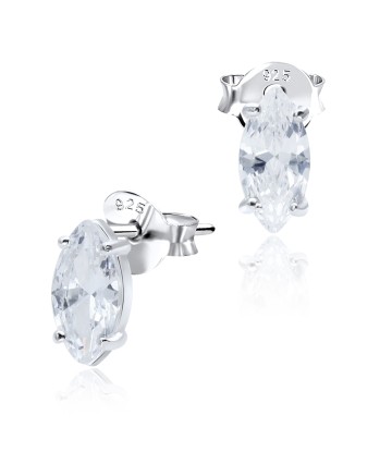 Marquise CZ Cut Silver Stud Earring STS-3365